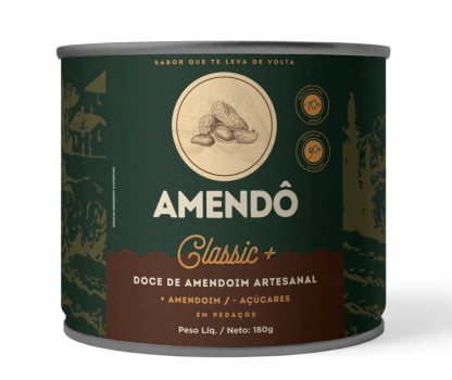 Doce de Amendoim Amendô Classic MAIS - 70% amendoim - Lata 180g 