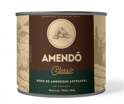 Doce de Amendoim Amendô Classic - Lata 180g 